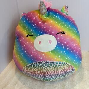 Squishmallow KellyToy 16" Rainbow Prim the Unicorn Plush Pillow Stuffed Animal